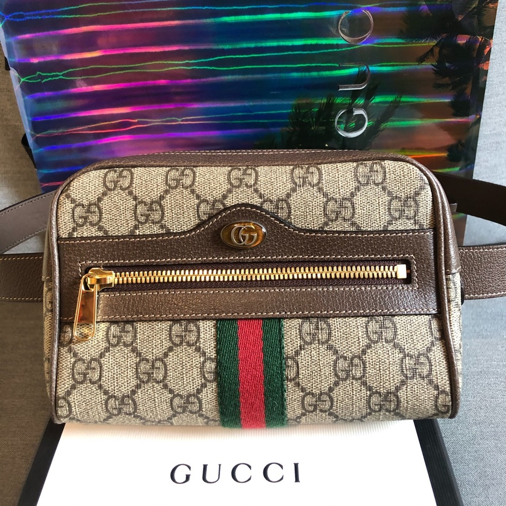 Gucci Ophidia Belt Bag GG Supreme Size 85 Belt